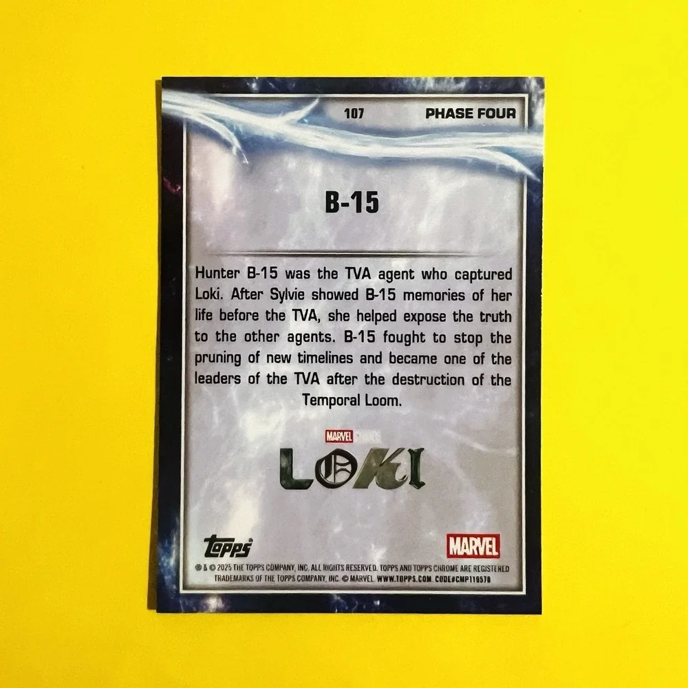 2025 Topps Chrome Marvel B-15 Prism‎ Refractor #107 Phase Four